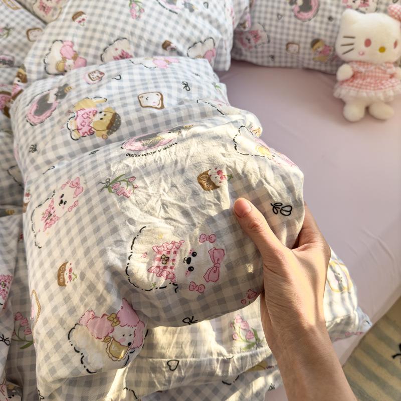 02套5笠款软绵绵XML学生床上四件床单款床款学生宿舍2三件套百搭