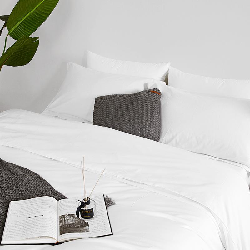 五星级酒宾馆民宿布店套草套床品四件件床上用品贡缎纯棉厂被床单