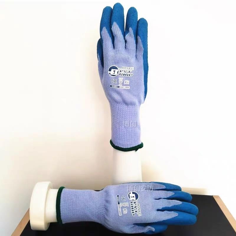 788BJA011天耐然乳胶手套图层图掌0防滑用磨耐挂胶劳保浸胶手套
