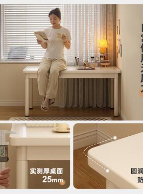白色书桌生家用简易桌子卧室女生化桌妆桌工台作电脑学A761AAA台
