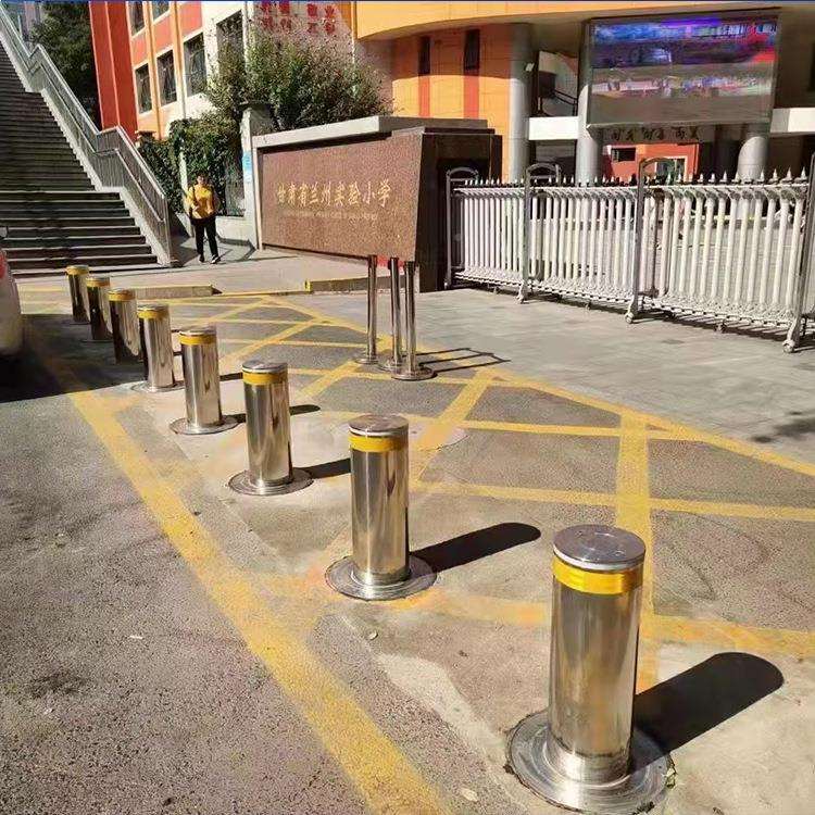 障升降柱电动遥控防地柱路不锈钢撞路桩342伸缩地桩