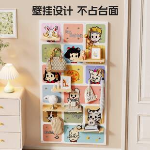 洞洞板展示架木质墙面装饰物挂架书收纳入户IVI门衣桌口玄关置墙