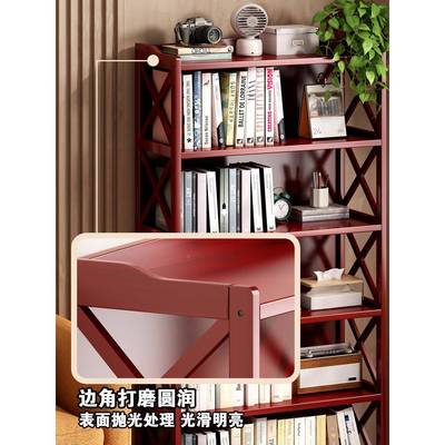 置简物架多层落地实木书架客厅书书柜现代约TJJ01001杂房纳货收储