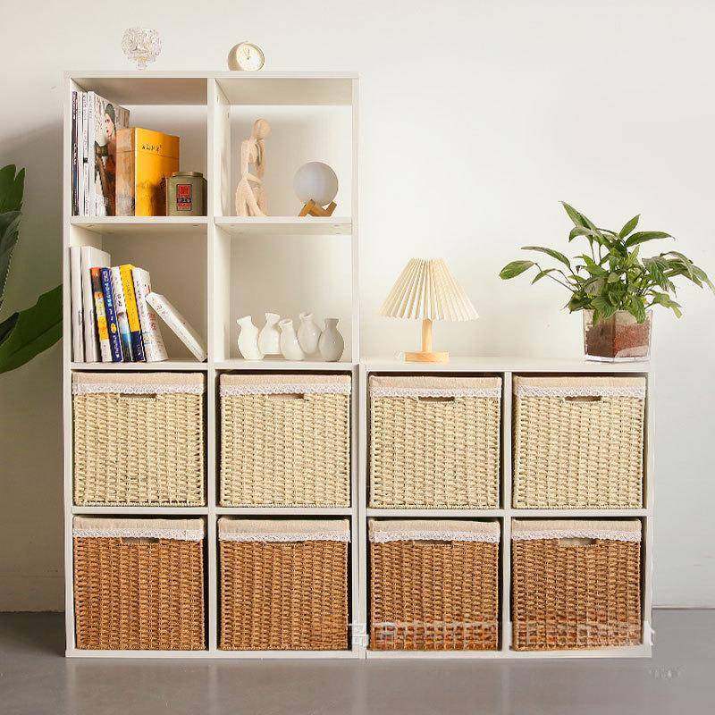 格手工物仿藤编草编子柜书柜纳箱收纳盒收纳筐储盒正方形收家用客,农机/农具/农膜,其它农用工具,淘宝优惠券,粉丝福利购,淘宝优惠卷