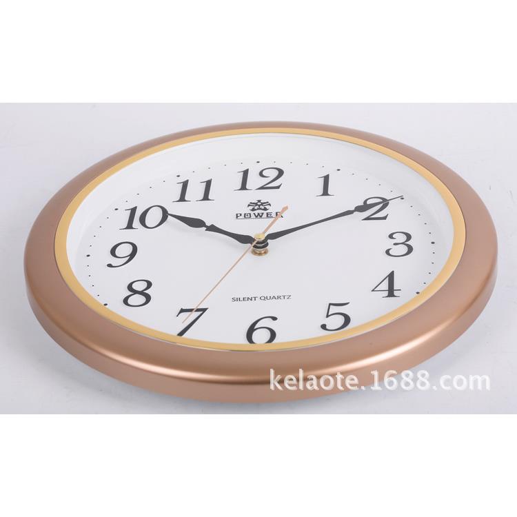POWE音R挂钟客意现代居卧室简约石厅885AKS英钟时尚创圆形静挂钟8