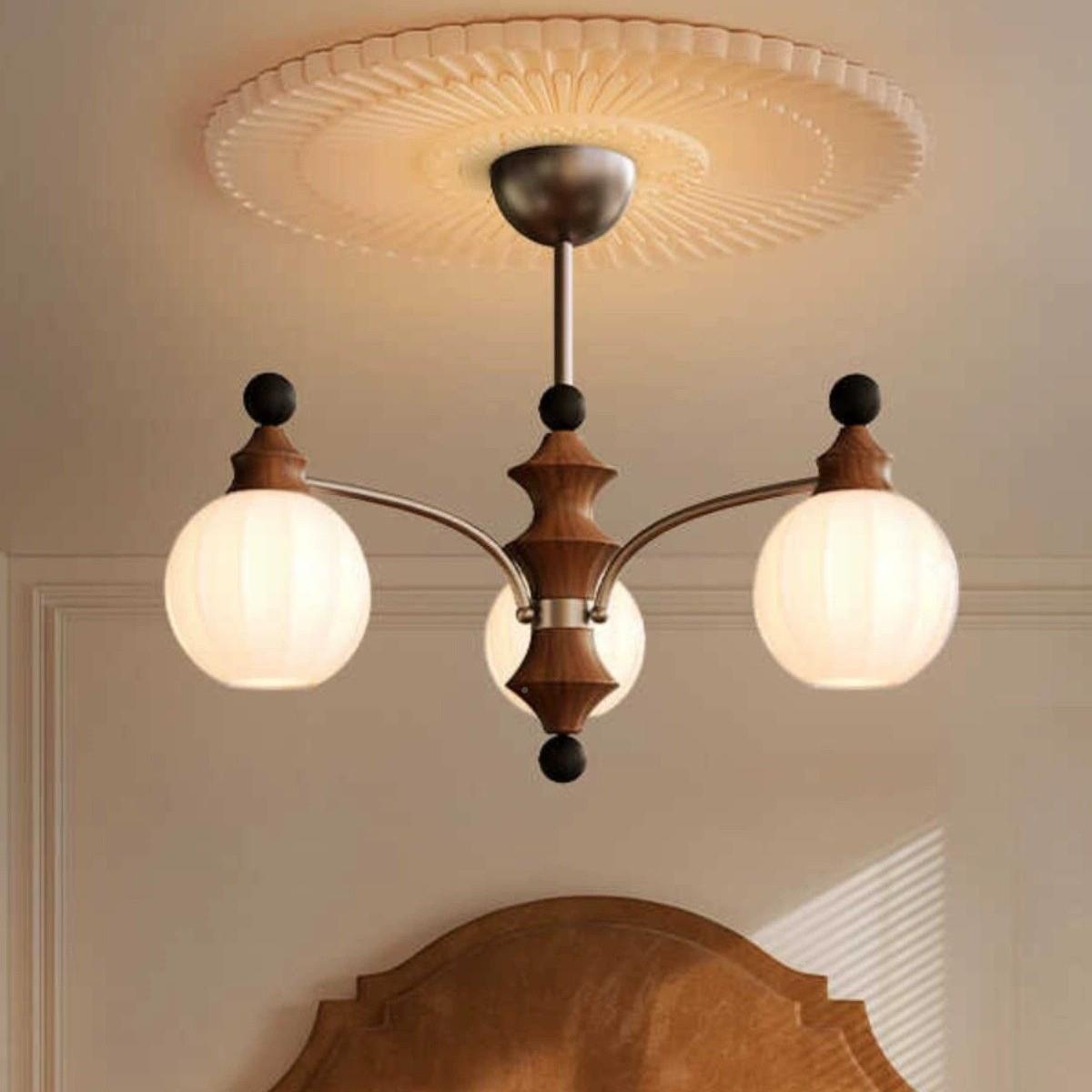 法式古风客厅吊灯复古2式设025新款新中灯饰中感89305计师灯具