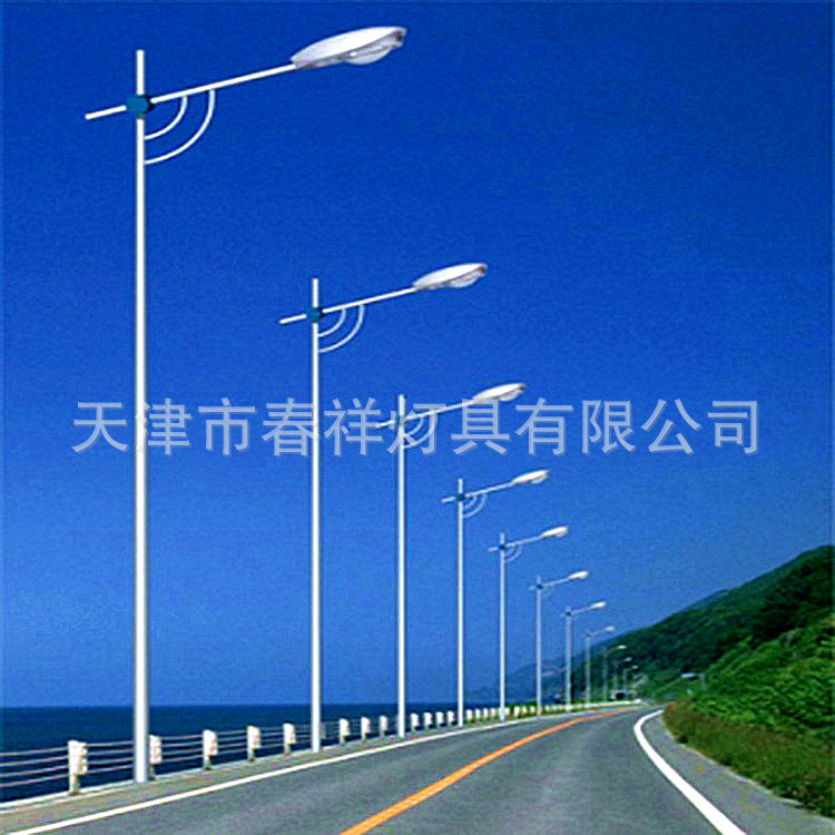 天津户外道路单弯LED路灯杆镀锌