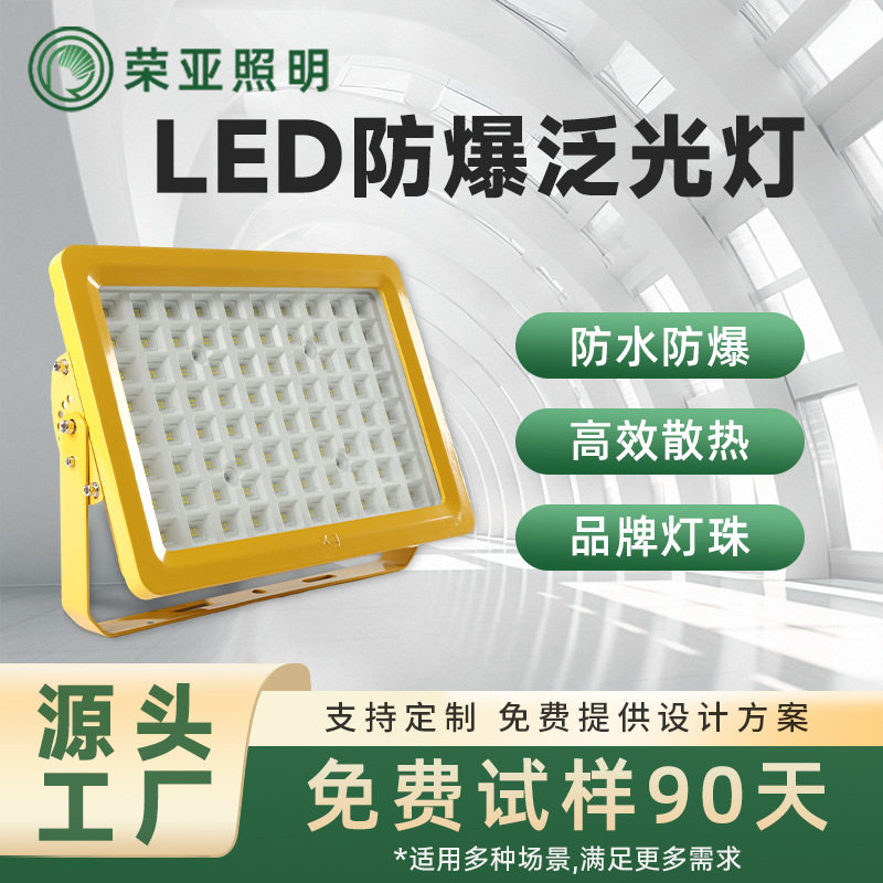 定制防爆灯100W支架式24V36V48V led防爆泛光灯加油站led防爆灯