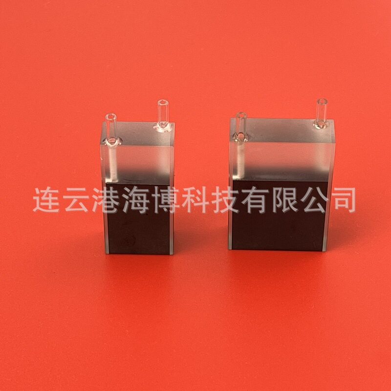 定制方孔流动池 实验室用器皿光学石英玻璃流动比色皿