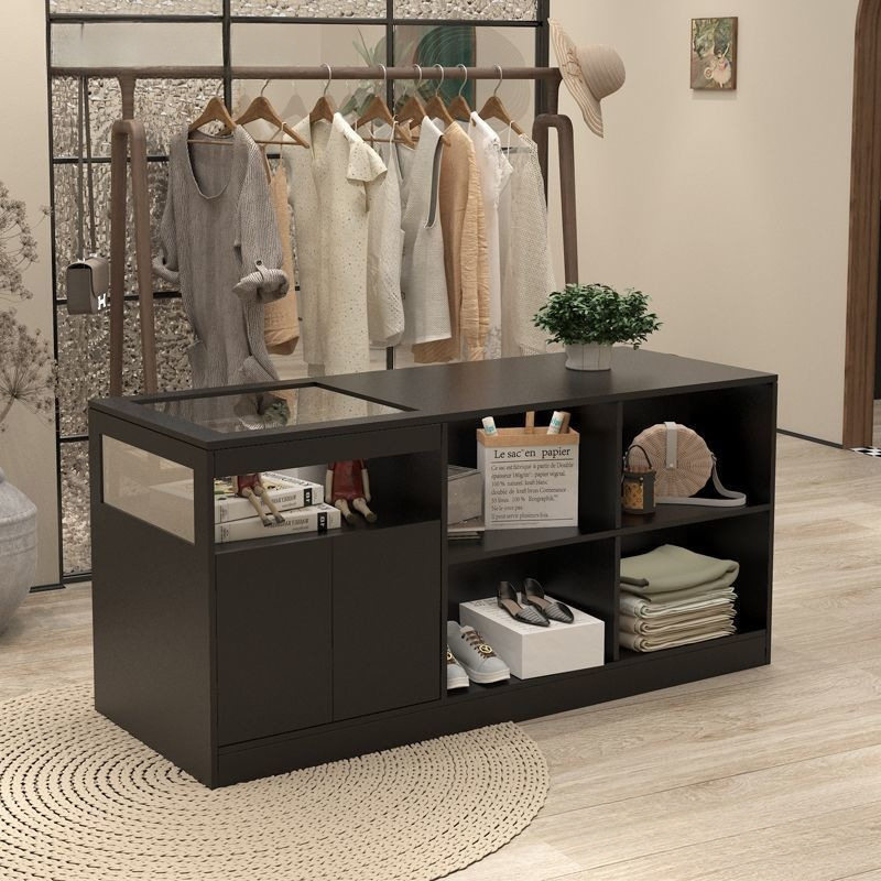 服装店中岛台玻璃展示收银台