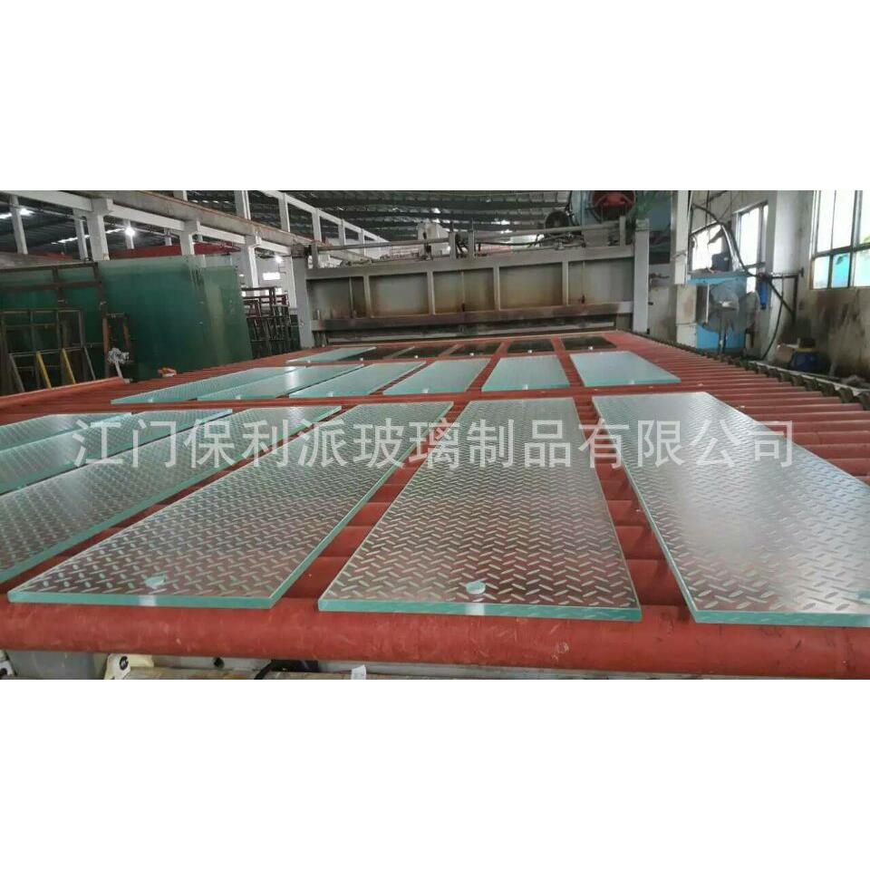 透明观景防滑玻璃凸面玻璃地板表面防滑玻璃玻璃地板