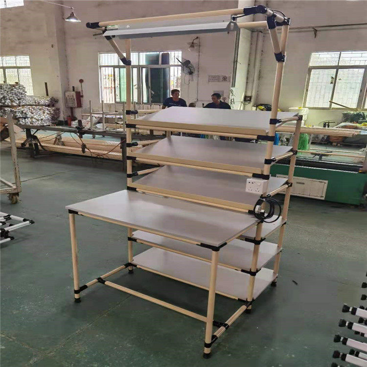 精益管物料盒放置架 零件工具装配架 生产线组装架 非标定制