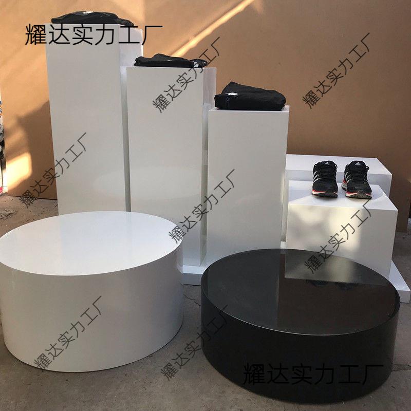 地台展示台服装店摆件增高圆形试衣站台站人圆形凳模特底座烤漆
