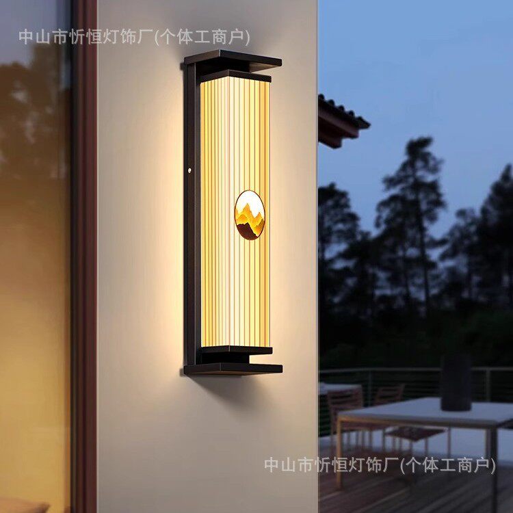 太阳能新中式防水户外壁灯