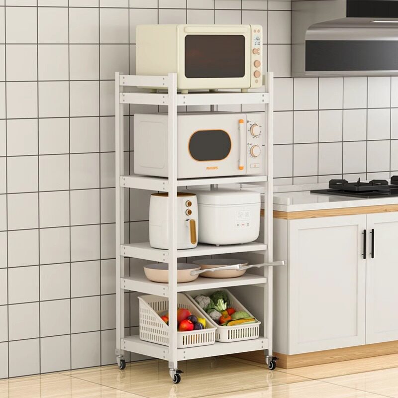 高端厨房置物架加宽加深50多层落地微波炉架大尺寸蒸烤箱架收纳架