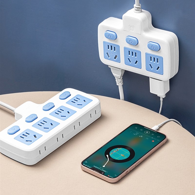 全纯铜大功率空调取暖器热水u器电磁炉专用排插排接线板10A转16A