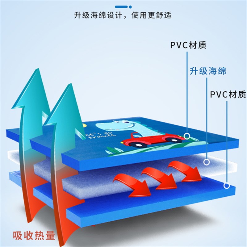 卡通海绵冰枕凉枕降温成人u冰垫午睡冰垫夏天用品儿童水枕头冰凉