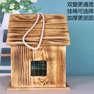 加厚鸟窝环保实木户外繁殖箱鹦鹉房防雨室内Q巢笼多款新宠物用品