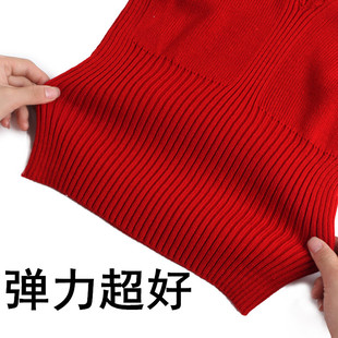中老年毛线背心吊k带短款女春秋内搭打底针织马甲保暖坎肩V领修身