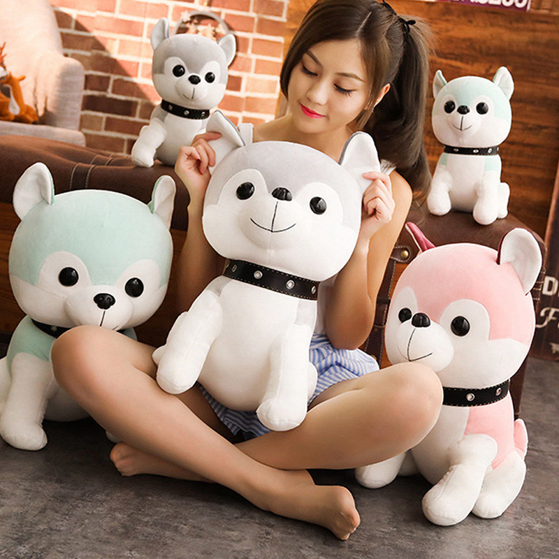 可爱坐姿哈士奇毛绒玩具二哈狗y狗公仔布娃娃玩偶睡觉抱枕床上小