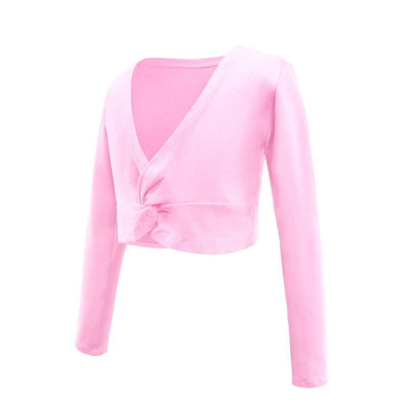 舞蹈服儿童女春秋长袖披肩纯棉黑色中国舞练功P服小外套芭蕾舞服