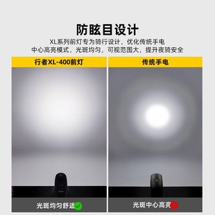 行者公路车前灯高亮自行车夜骑灯山地H车夜行单车灯手电筒骑行装