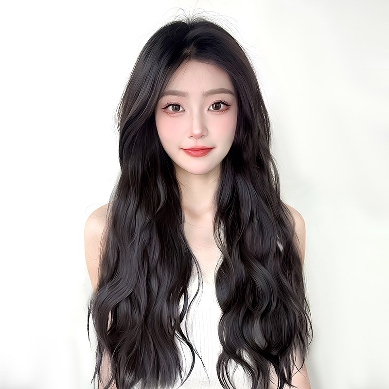 假发片水波纹无痕发片增发v量蓬松垫发自然隐形一片式水波纹卷发