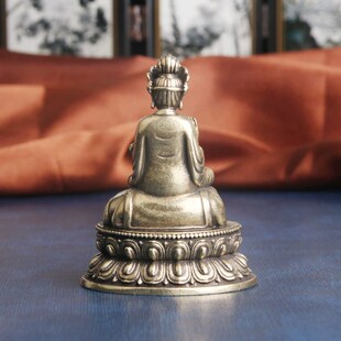 纯黄铜普贤菩萨复古佛象老物z件居家装饰办公室桌面工艺品摆件