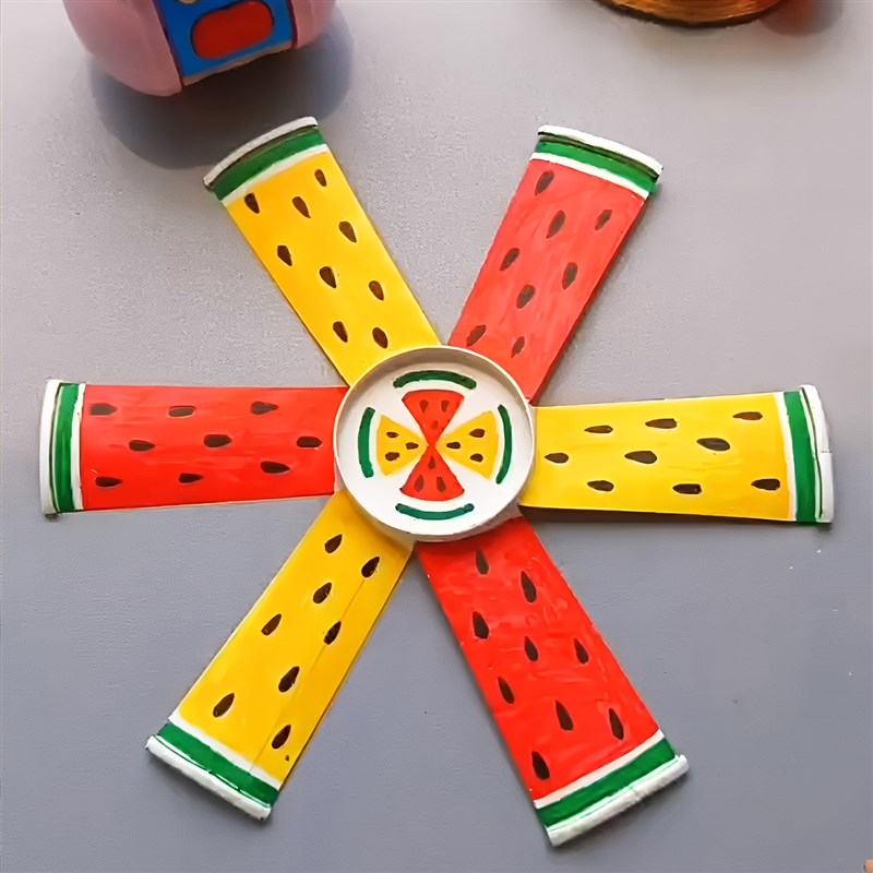 纸杯大风车diy手工制作材w料包儿童手持绘画涂鸦空白幼儿园玩具