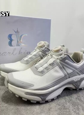 Bossy男款户外爬山越野徒步鞋旋转纽扣透登山鞋耐磨休闲运动鞋男