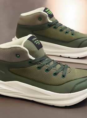 德国宽头大码脚掌加宽高帮休闲鞋缓震软底宽楦跑步鞋加绒保暖棉鞋