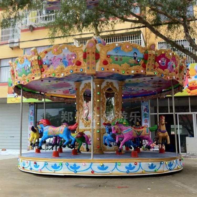 中小型欧式儿童转马景区项目室外游乐园大型旋转木马游乐设备户外