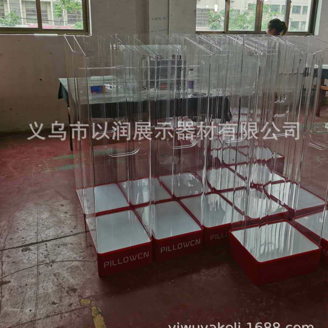 亚克力透明展示架 防尘防灰U型汽车座垫陈列架轿车座套展示柜