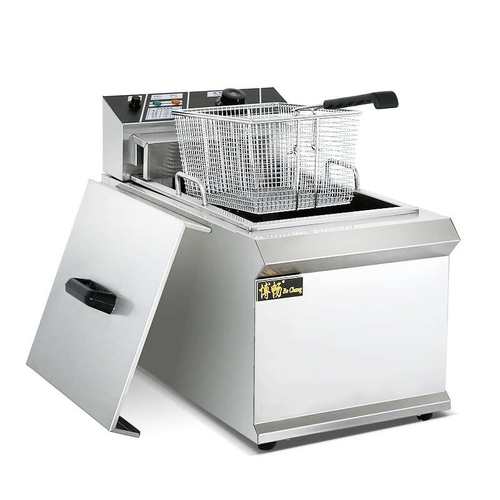 博畅商用台式电炸炉大容量炸油条机 炸薯条单缸单筛摆摊小吃设备