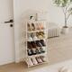 柜 子铁艺收纳架创意小型鞋 奶油风防尘鞋 架家用门口简易小窄入户鞋