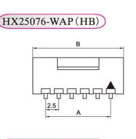红星接插件HX25076 HB-2WA-3A-4A-5/6/7/8/9/10AP带锁扣 弯针座