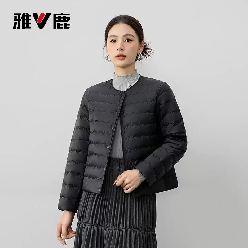 时尚轻薄羽绒服圆领内搭冬装外套