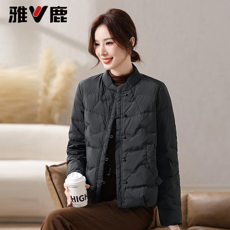 新中式轻薄羽绒服女士保暖外套