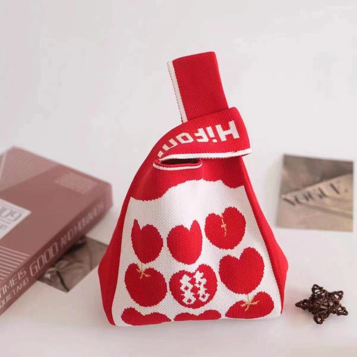 针织小包女士圣诞节包包软编织包新年礼袋礼品包结婚伴手礼手提包,箱包皮具/热销女包/男包,通用款女包,淘宝优惠券,粉丝福利购,淘宝优惠卷