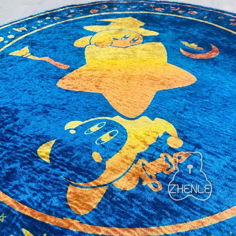 ZL星空魔法师星之卡比系列家居地毯Kirby二次元卧室门口地垫防滑