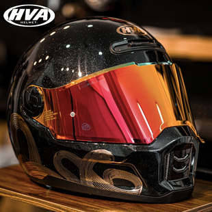 【拍一发五】2025新品HVA头盔复古全盔金蛇巡航踏板摩托车大码盔