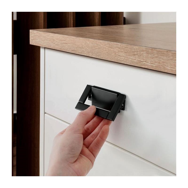 床头柜抽屉拉手黑色平板暗拉扣榻榻米隐藏形明装现代简约抽屉把手