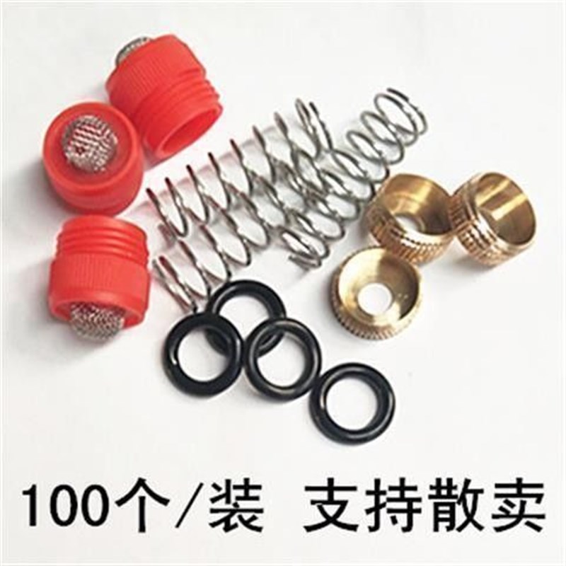 猪用饮水器饮水嘴配件不锈钢弹簧皮垫胶圈胶垫塑料帽铜帽猪饮