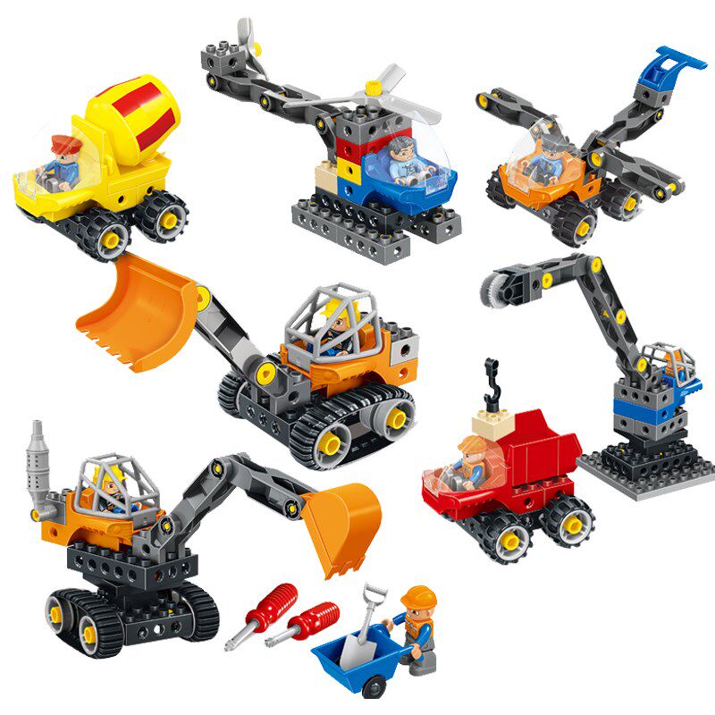 机械齿轮9656工程45002管道9076套装大颗粒909机构幼儿园积木