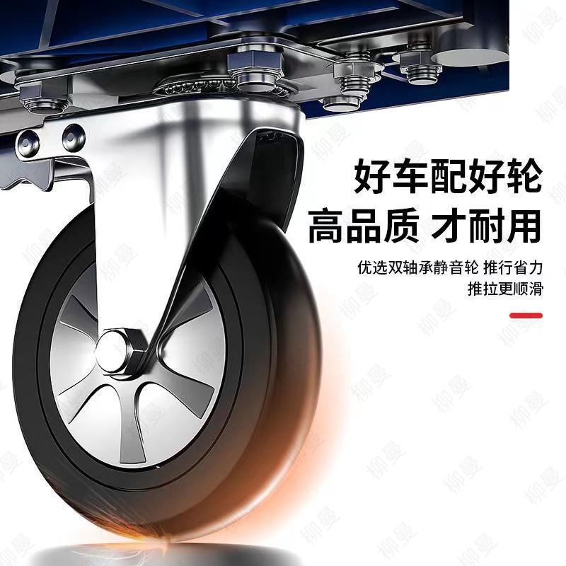 小推车拉货平板搬运车拖车折叠小拉车快递家用手推便携购物拉杆车