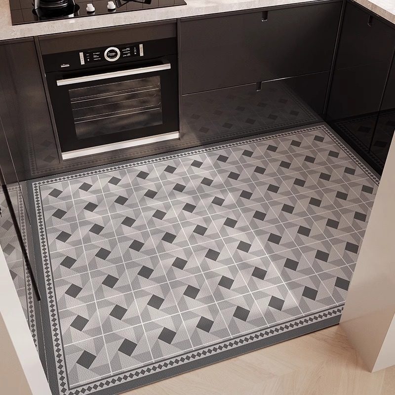 厨房地垫pu专用地垫整铺定制新款大面积防滑防油可擦满铺皮革脚垫