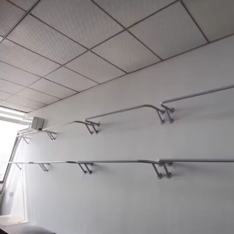 家用晾晒杆卧室阳台固定式晾衣杆单杆侧墙晾衣架外墙壁挂式挂衣架