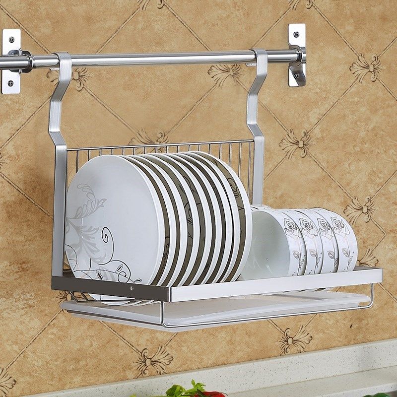 304不锈钢收纳挂架晾碗架挂墙碗架沥水篮碗碟架 壁挂式厨房置物架,厨房/烹饪用具,厨房置物架/置物柜/角架,淘宝优惠券,粉丝福利购,淘宝优惠卷