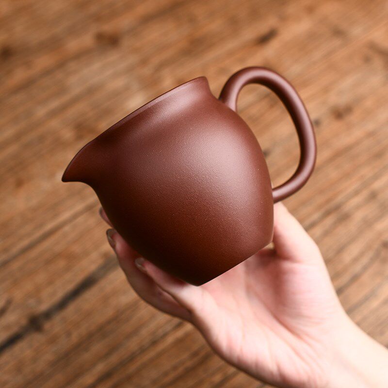 宜兴原矿紫砂底槽清公道杯分茶器大号高档功夫茶具配件加厚耐热