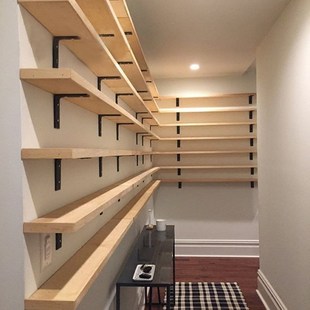 墙上置物架层板墙壁挂墙上墙书架一字隔板壁挂式木板实木承重架子